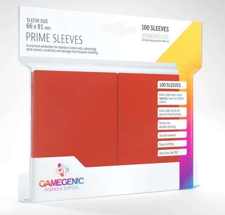 Gamegenic Prime Sleeves: Red 100 image 0